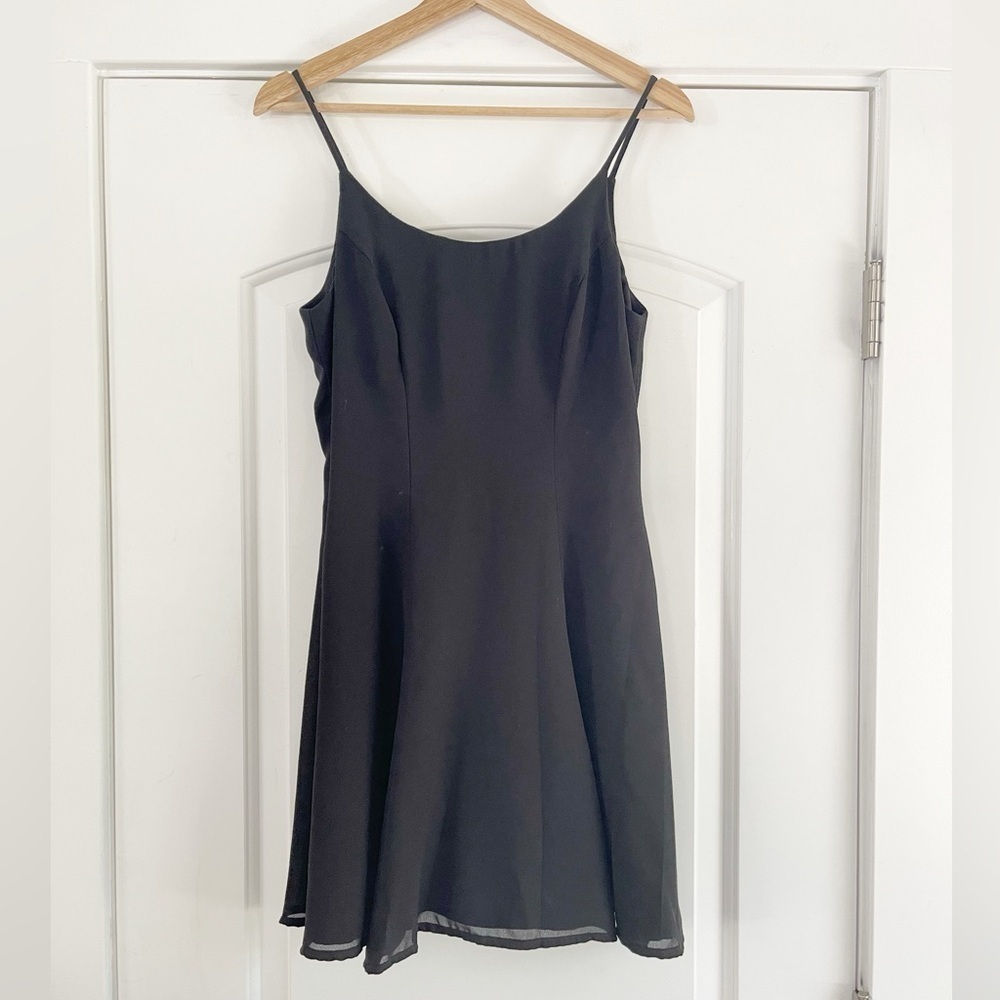 Vintage Rampage Satin Little Black Dress - 5 - Picture 1 of 4